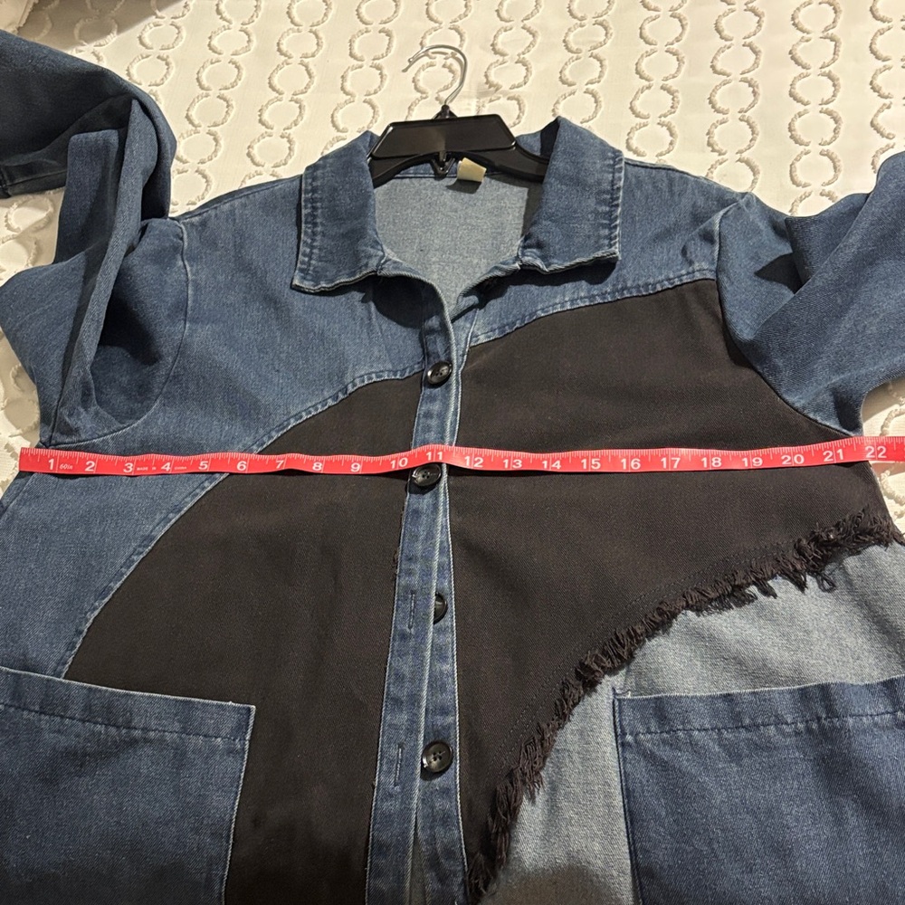 Chic Denim Patchwork Coat - image 4
